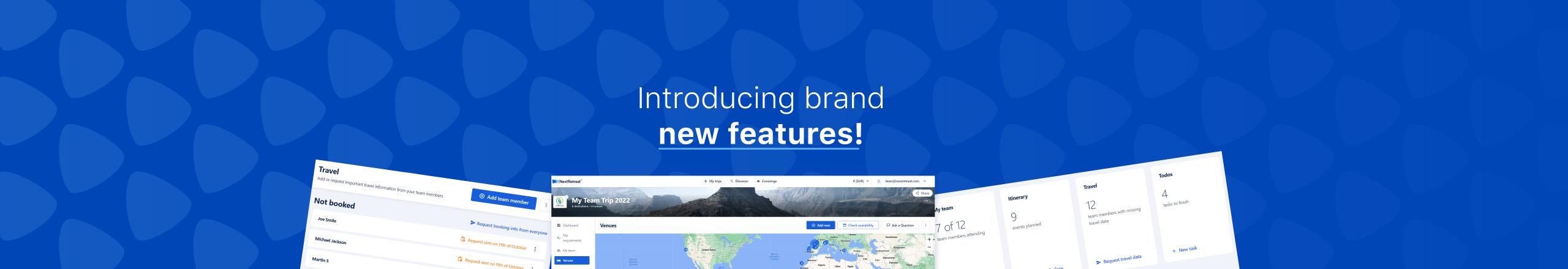 Introducing 3 new NextRetreat App features: dashboard, shortlisting venues and one place for all your travel data
